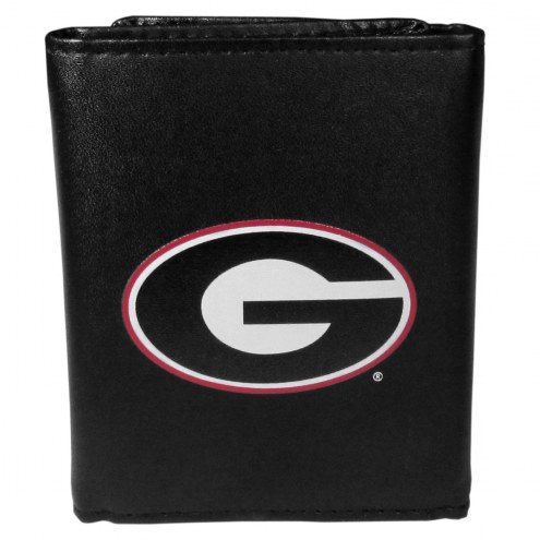 Georgia Bulldogs Large Logo Leather Tri-fold Wallet