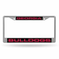 Georgia Bulldogs Laser Rico Chrome License Plate Frame