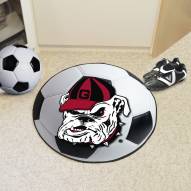 Georgia Bulldogs Logo Soccer Ball Mat