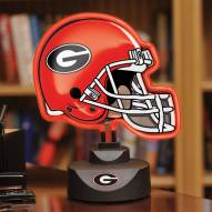 Georgia Bulldogs Neon Helmet Desk Lamp
