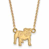 Georgia Bulldogs Sterling Silver Gold Plated Small Pendant Necklace