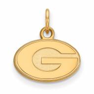 Georgia Bulldogs NCAA Sterling Silver Gold Plated Extra Small Pendant