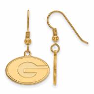 Georgia Bulldogs NCAA Sterling Silver Gold Plated Small Dangle Earrings