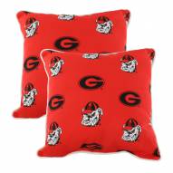 Georgia Bulldogs Outdoor Decorative Pillow Set