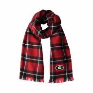 Georgia Bulldogs Plaid Blanket Scarf