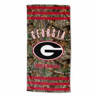 Georgia Bulldogs Real Tree Beach Towel