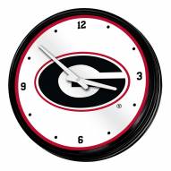 Georgia Bulldogs Retro Lighted Wall Clock