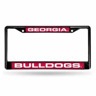 Georgia Bulldogs Laser Black License Plate Frame