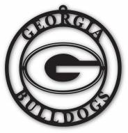 Georgia Bulldogs Silhouette Logo Cutout Door Hanger