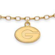 Georgia Bulldogs Sterling Silver Anklet
