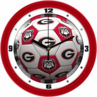 Georgia Bulldogs Soccer Wall Clock