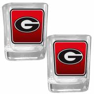 Georgia Bulldogs Square Glass Shot Glass Set