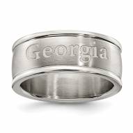 Georgia Bulldogs Stainless Steel Logo Ring