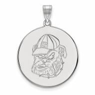 Georgia Bulldogs Sterling Silver Extra Large Disc Pendant