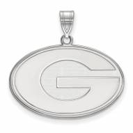 Georgia Bulldogs Sterling Silver Large Pendant
