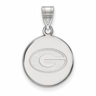 Georgia Bulldogs Sterling Silver Medium Disc Pendant