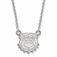 Georgia Bulldogs Sterling Silver Small Pendant Necklace