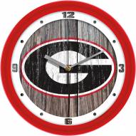 Georgia Bulldogs Weathered Wall Clock