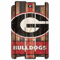 Georgia Bulldogs Wood Fence Sign