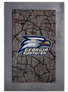 Georgia Southern Eagles 11" x 19" City Map Framed Sign