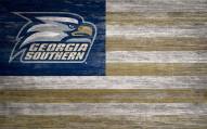 Georgia Southern Eagles 11" x 19" Distressed Flag Sign