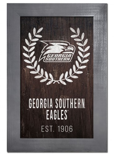 Georgia Southern Eagles 11&quot; x 19&quot; Laurel Wreath Framed Sign
