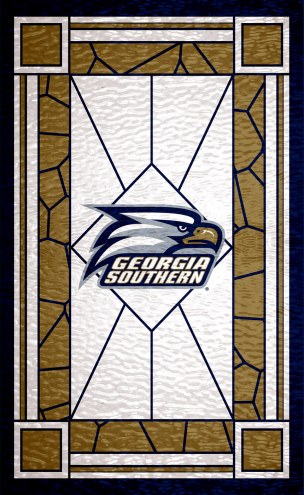 Georgia Southern Eagles 11&quot; x 19&quot; Stained Glass Sign