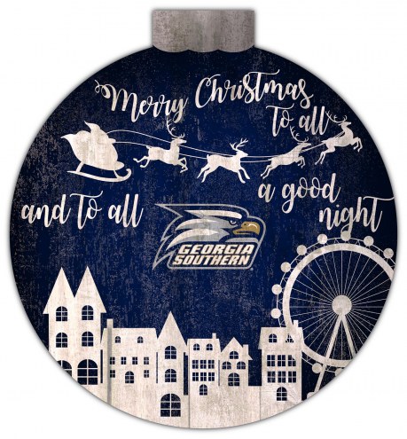 Georgia Southern Eagles 12&quot; Christmas Village Wall Art
