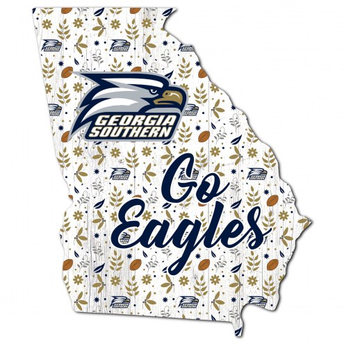 Georgia Southern Eagles 12&quot; Floral State Sign