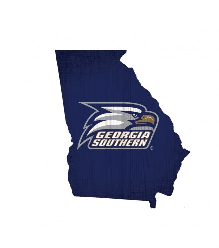 Georgia Southern Eagles 12&quot; Team Color Logo State Sign