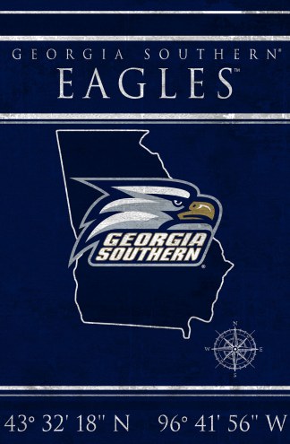Georgia Southern Eagles 17&quot; x 26&quot; Coordinates Sign