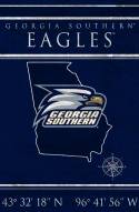 Georgia Southern Eagles 17" x 26" Coordinates Sign
