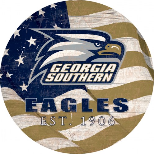 Georgia Southern Eagles 24&quot; Team Color Flag Circle Sign