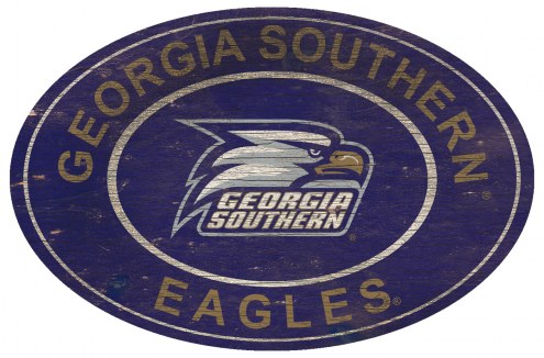 Georgia Southern Eagles 46&quot; Heritage Logo Oval Sign