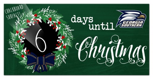 Georgia Southern Eagles 6&quot; x 12&quot; Chalk Christmas Countdown Sign