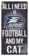 Georgia Southern Eagles 6" x 12" Football & My Cat Sign