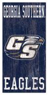 Georgia Southern Eagles 6" x 12" Heritage Logo Sign