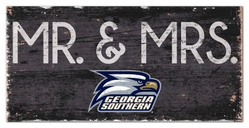 Georgia Southern Eagles 6&quot; x 12&quot; Mr. & Mrs. Sign
