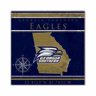 Georgia Southern Eagles Coordinates 10" x 10" Sign