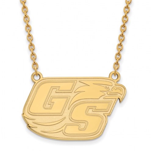 Georgia Southern Eagles Sterling Silver Gold Plated Large Pendant Necklace