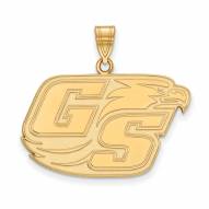 Georgia Southern Eagles NCAA Sterling Silver Gold Plated Large Pendant