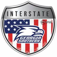 Georgia Southern Eagles OHT 12" Interstate Metal Americana Sign