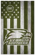 Georgia Southern Eagles OHT Military Green Flag 11" x 19" Sign