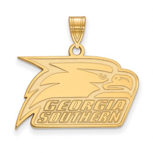 Georgia Southern Eagles Sterling Silver Gold Plated Medium Pendant