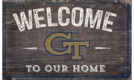 Georgia Tech Yellow Jackets 11" x 19" Welcome to Our Home Sign