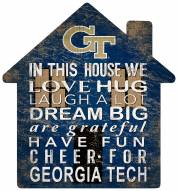Georgia Tech Yellow Jackets 12" House Sign