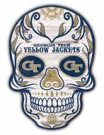 Georgia Tech Yellow Jackets 12" Sugar Skull Sign