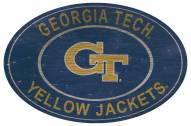 Georgia Tech Yellow Jackets 46" Heritage Logo Oval Sign