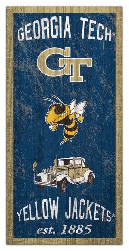 Georgia Tech Yellow Jackets 6&quot; x 12&quot; Heritage Sign