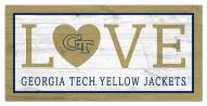 Georgia Tech Yellow Jackets 6" x 12" Love Sign